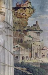 Saint Sébastien, détail du paysage, 1481